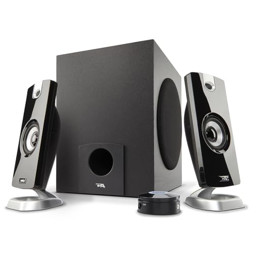Cyber Acoustics CA-3090 2.1 Speaker System – Front View