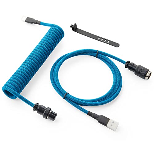 Cable Keyboard: GunMjo Pro Custom Coiled USB C Cable for – Front View