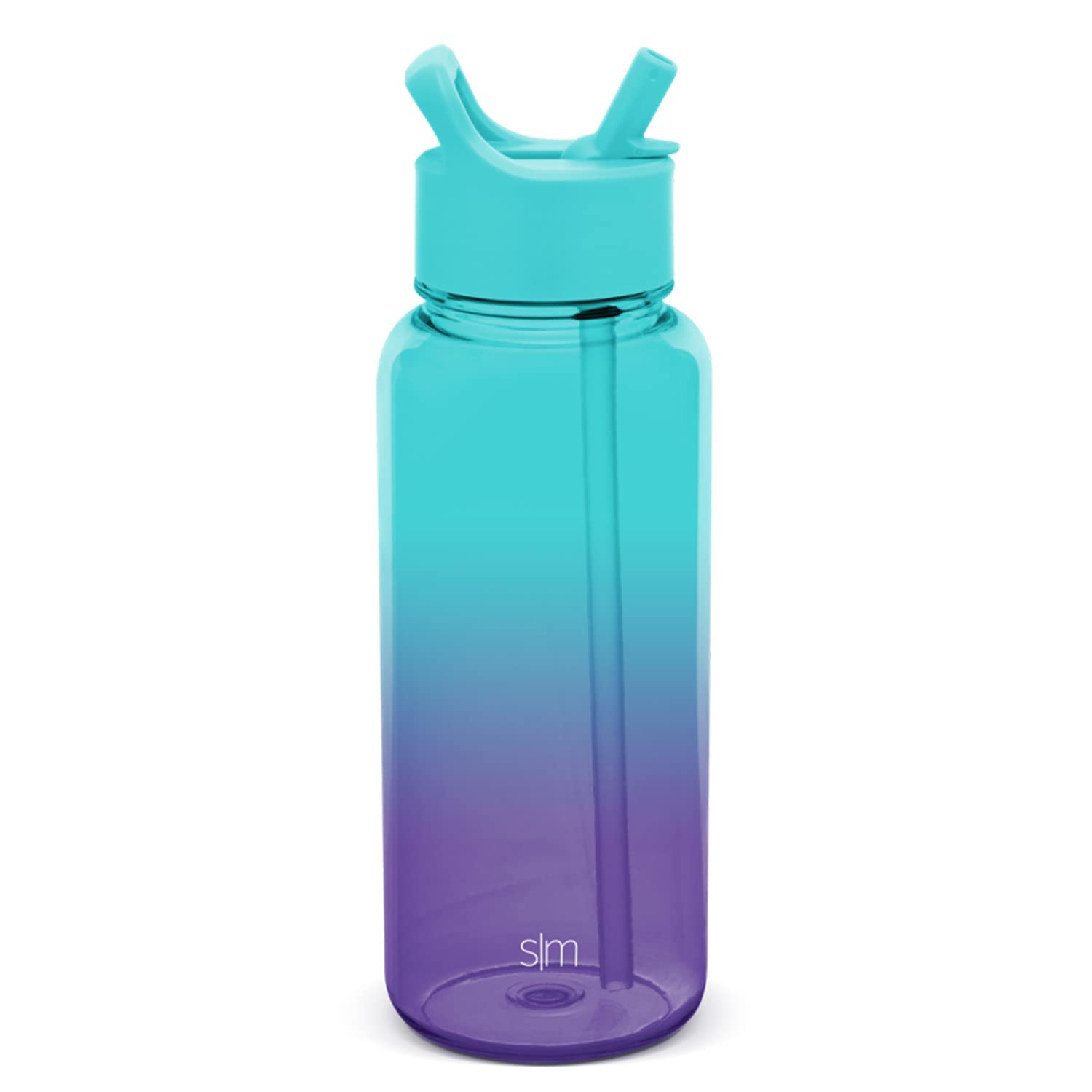 Simple Modern 32oz Water Bottle with Straw Lid | Reusable BPA-Free Tritan Plastic Lightweight Sports Bottles for Gym | Summit Collection | Tropical Seas