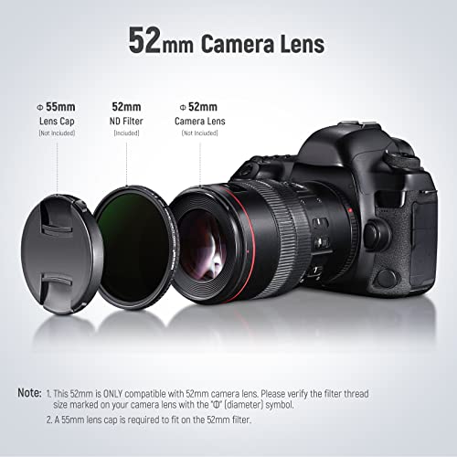NEEWER 52mm HD Variable ND Filter ND2-ND32 (1-5 Stops) No X – Feature Highlight