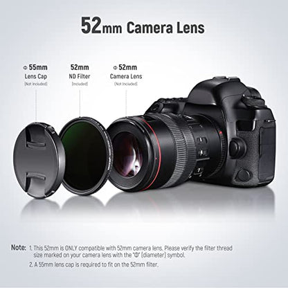 NEEWER 52mm HD Variable ND Filter ND2-ND32 (1-5 Stops) No X – Feature Highlight