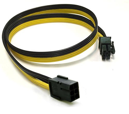 PCIe Extension Cable: TeamProfitcom 6 Pin Female to Male – Front View