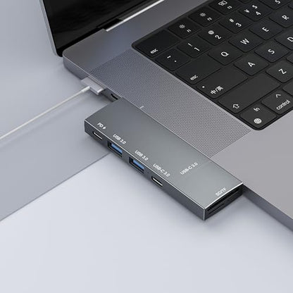 USB C Hub for MacBook: 7-in-2 Thunderbolt 4 Port Adapter – Additional Angle