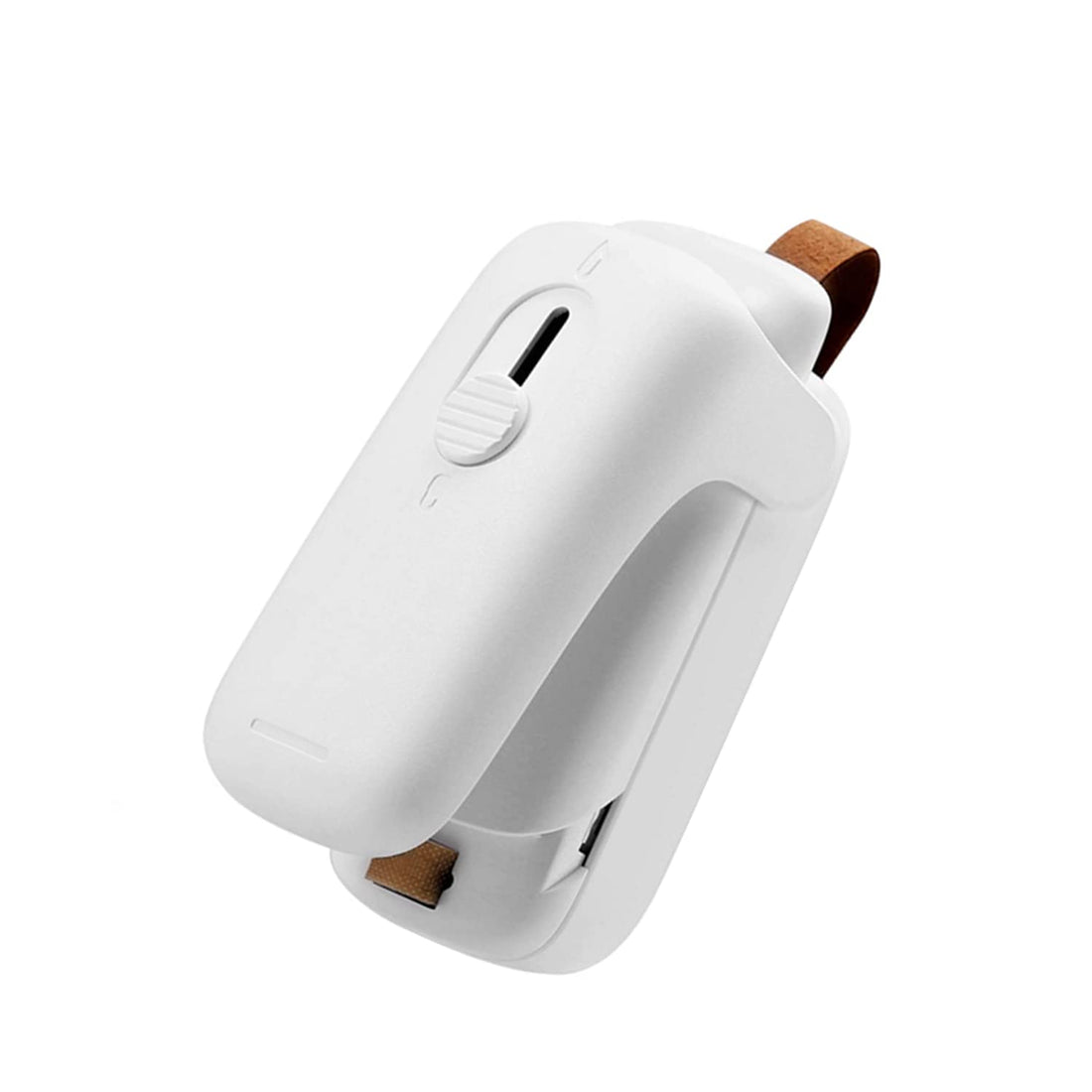 Mini Bag Sealer | Lerkumey Handheld Bag Heat Vacuum Sealer | 2 IN 1 Heat Sealer and Cutter | Food Protector | Portable Chip Bag sealer Machine for Snack Cookies Plastic bags | Batteries-Included(White)
