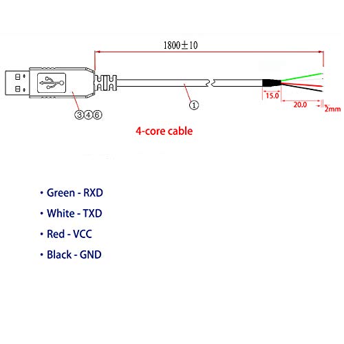 Pin Green: Green-utech 6FT USB to RS232 Serial Adapter – Close-up Detail