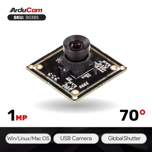 Arducam 100fps: Arducam B0385 1MP Global Shutter Color USB – Side View