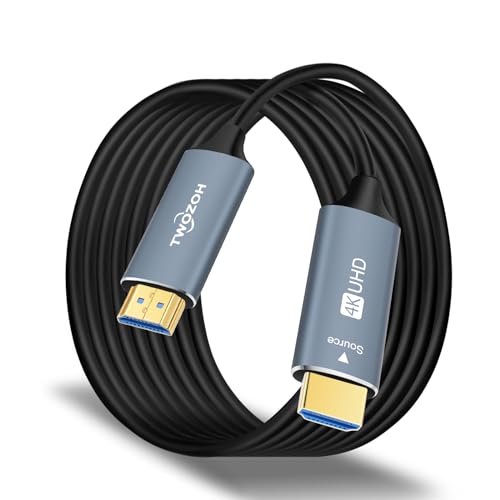 Fiber Cable: Twozoh 4K Fiber Optic HDMI Cable 50FT – Front View
