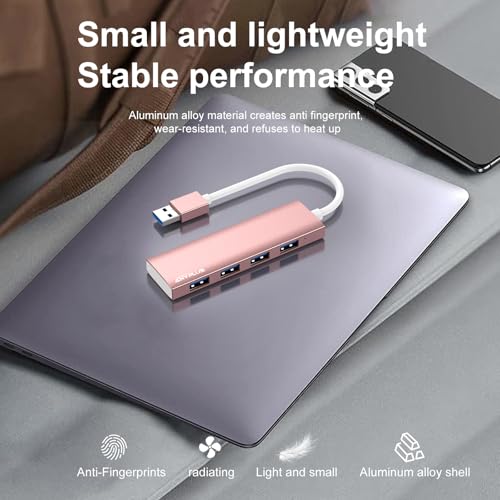 USB Hub: ANYPLUS Ultra-Slim USB 3.0 Hub Aluminum Alloy – Back View