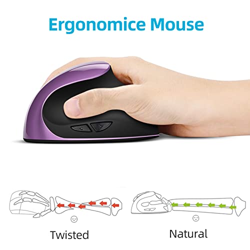 Mouse Woddlffy: Woddlffy Ergonomic Mouse Wireless Vertical – Side View