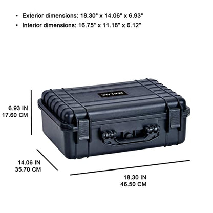 MEIJIA All Weather Portable IP67 Waterproof Protective Case – Side View