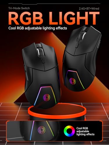 FMOUSE Wireless Gaming Mouse: PAW3311 Sensor – Back View