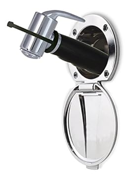 Ambassador Marine Plastic Lid/Cup Recessed Shower Kit with Hammer-Head Black Sprayer and 6-Feet Stainless Steel Hose, Chrome