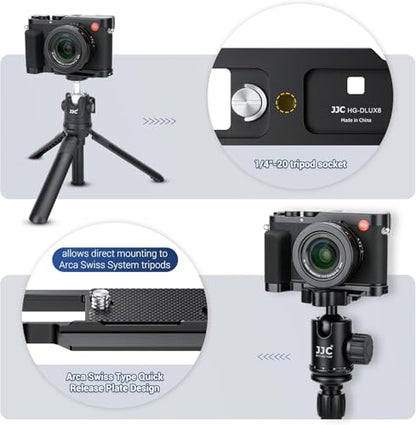 D-LUX8 Handgrip: L-Shape Bracket Handle for Leica D-LUX8 – Close-up Detail