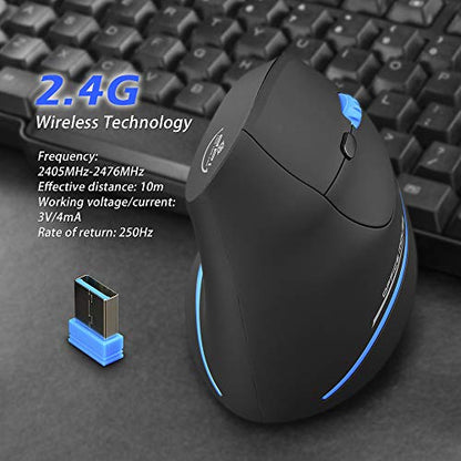 ZLOT Vertical Wireless Mouse: 2.4G USB Optical Ergonomic – Packaging