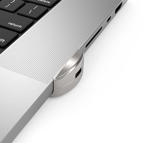 Laptop Lock: Compulocks Ledge Lock Adapter and Keyed Cable – Close-up Detail