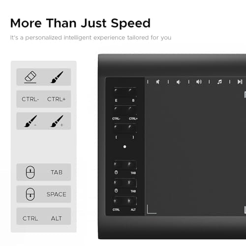 Graphic Drawing Tablet: ienRon IES1060 10x6.25 Inch Digital – Close-up Detail
