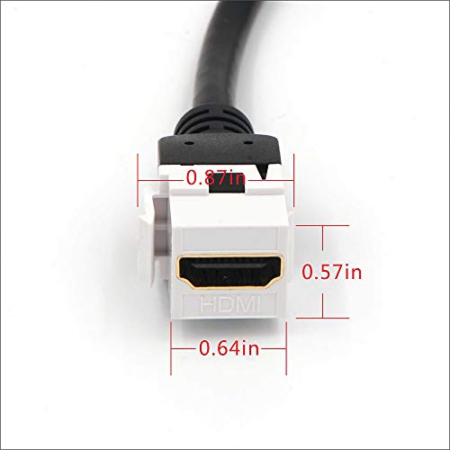 Keystone Jack: VCE 5-Pack HDMI Female to Female Pigtail – Close-up Detail