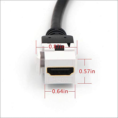 Keystone Jack: VCE 5-Pack HDMI Female to Female Pigtail – Close-up Detail