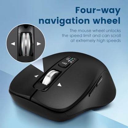 Mouse CITLLA: CITLLA Wireless Bluetooth Mouse USB BT1 BT2 – Close-up Detail