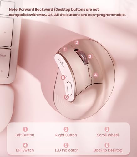 Mouse Vertical: Nulea M510 Wireless Ergonomic Mouse – Close-up Detail
