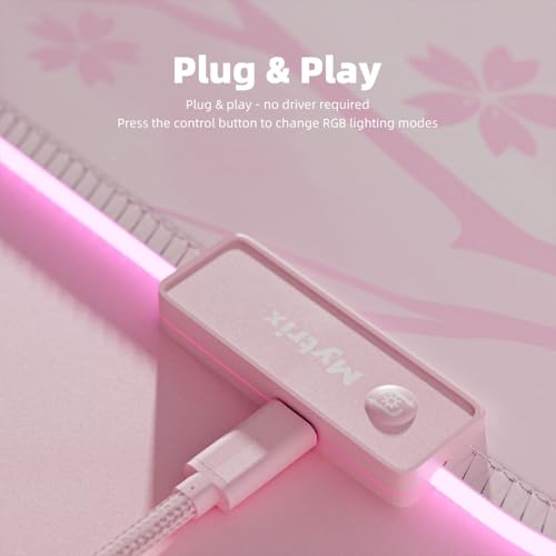 Pad Gaming: Pink RGB LED Gaming Mouse Pad 14 Modes Glow – Packaging