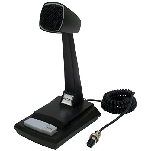 Astatic 302: Astatic 302-AST878DM CB Desk Microphone Black – Side View