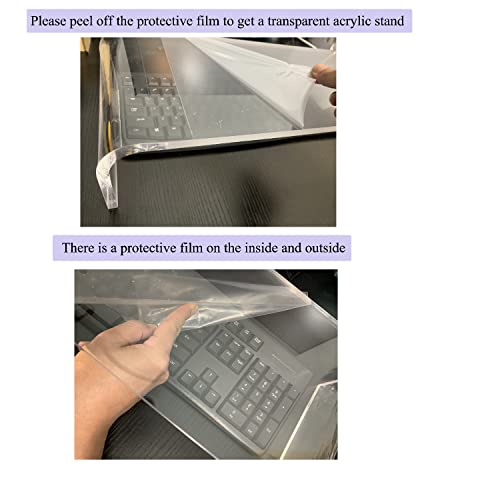 Stand Keyboard: ZEAYIFA Clear Acrylic Monitor Stand – In Use