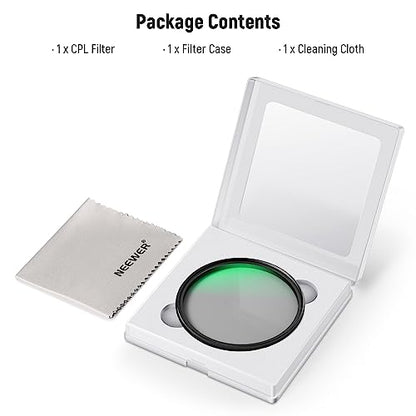 NEEWER 82mm Polarizer Filter: 24 Layer Multi Resistant Nano – Size Reference