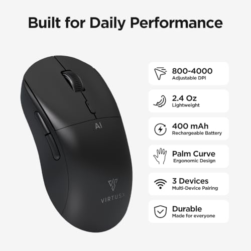 Mouse Voice: Virtusx Jethro V1 AI Mouse – Size Reference