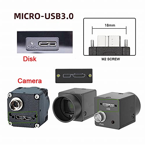 Cable USB3.0: CY Cable Micro USB3.0 Dual Screws Locking to – Side View