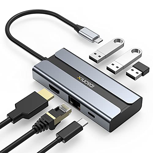 USB C Hub 9 in 1 Multiport Adapter w/Gigabit Ethernet – Front View