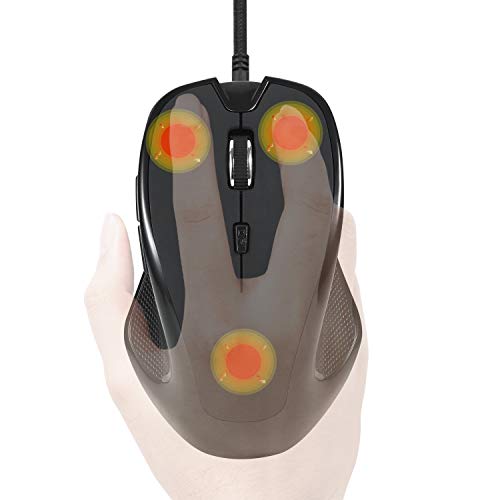 Heated Mouse: ValueRays Warm Fingertips Hot Buttons Optical – Side View