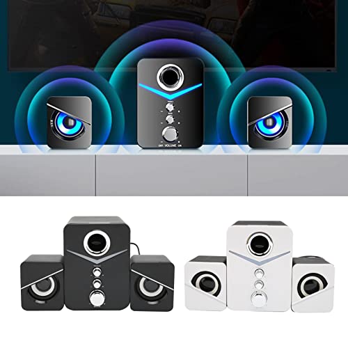Computer Speaker: ASHATA Bluetooth 2.1 Channel Compact – Side View