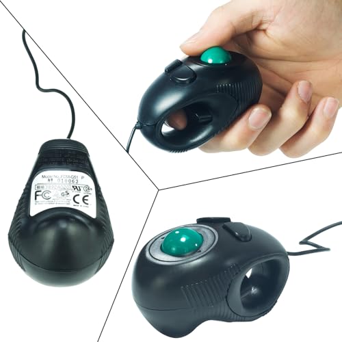 Mouse Yumqua: YUMQUA Finger Mouse Handheld Trackball Mini – Close-up Detail
