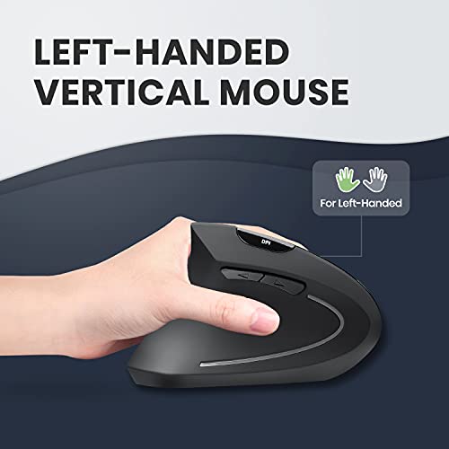Perixx PERIMICE-713L: Wireless Ergonomic Left-Handed – Side View