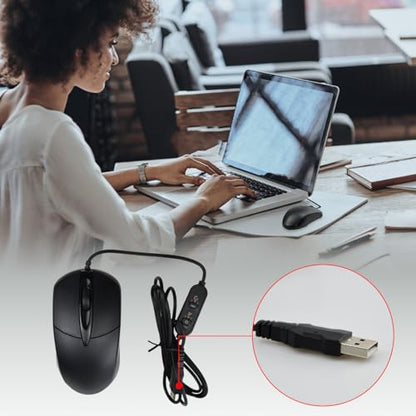 Heated Mouse: Flylin USB Heated Computer Mouse 1600DPI – Side View