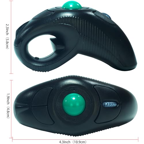 YUMQUA Y-10W: 2.4 GHz Portable Finger Handheld Wireless USB – Side View