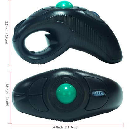 YUMQUA Y-10W: 2.4 GHz Portable Finger Handheld Wireless USB – Side View