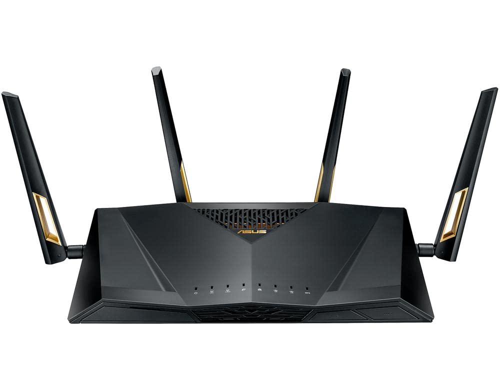 ASUS Quad-Core, Next-Gen WiFi 6, 6000 Mbps Wireless 802.11ax Dual Band Wi-Fi Adaptive QoS AX6000 Router (RT-AX88U) (Black)