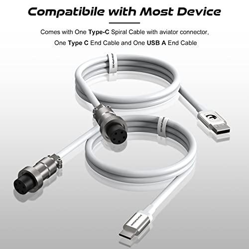 Cable Ziyou: ZIYOU LANG 2 in 1 Custom Coiled USB C to A and – In Use
