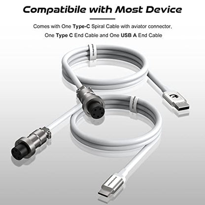 Cable Ziyou: ZIYOU LANG 2 in 1 Custom Coiled USB C to A and – In Use
