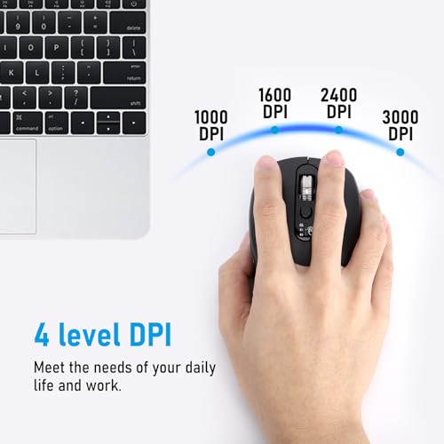 Bluetooth Infinmind: Infinmind Wireless Multi-Device Mouse – Side View