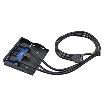 C-Zone 3.5" Floppy Bay High Speed 5 Gbps 20Pin 2 Port USB – Close-up Detail