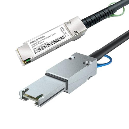 SFF 8088: H!Fiber.com QSFP to SFF-8088 MiniSAS Cable – Side View