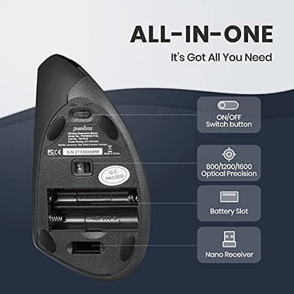 Perixx PERIMICE-713L: Wireless Ergonomic Left-Handed – In Use