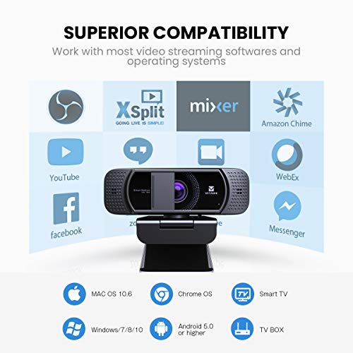 Web Cam: VITADE 1080P HD Webcam with Microphone – Packaging
