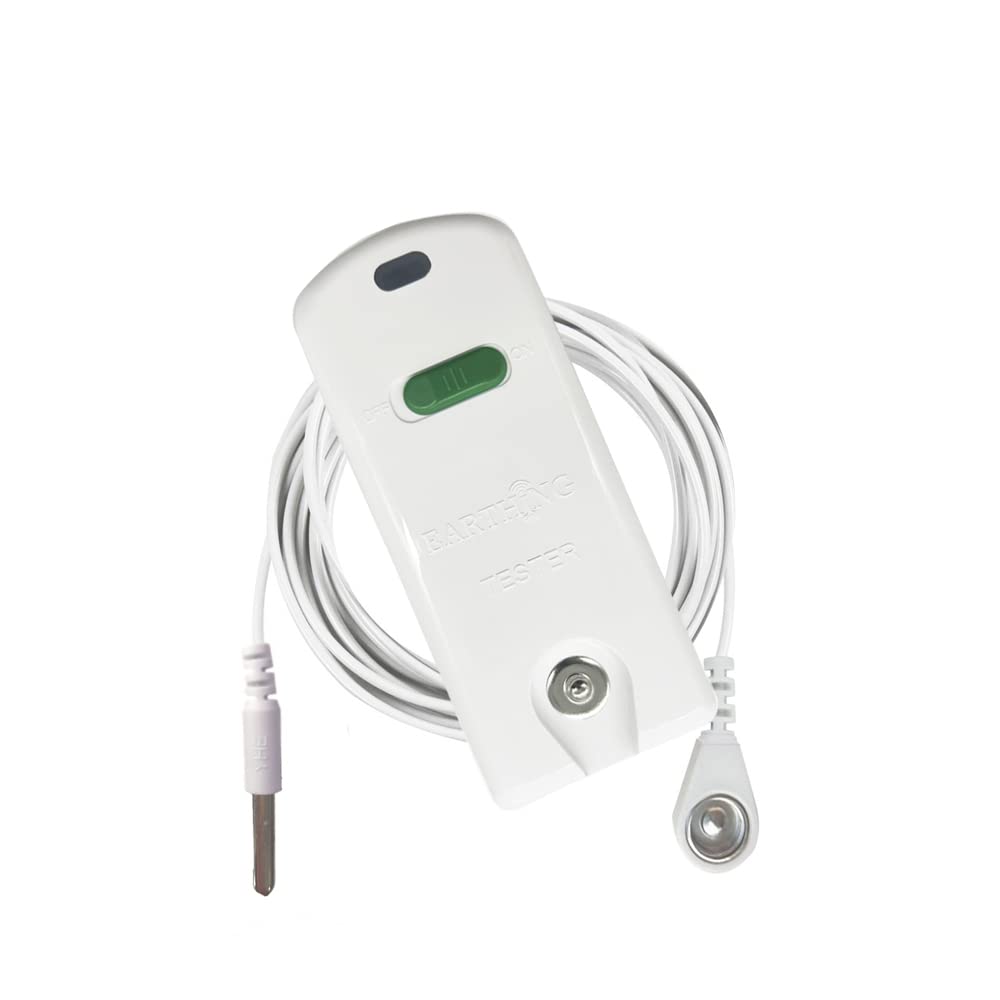 RIQINXIN Grounding Continuity Tester with 15ft Grounding Cord for Grounding Products, Mats, Sheets, Pads, Wrist Bands, Blankets, Pillow Case Use to Test Effectiveness of Earthing Connected Products