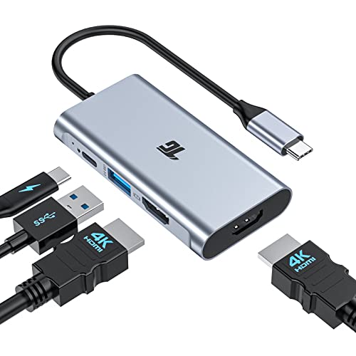 Adapter Tiergrade: Tiergrade USB C to HDMI 4-in-1 Type C – Front View