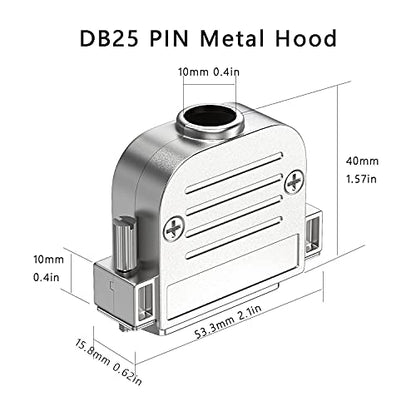 JUXINICE 2Pack DB25 Male Adapter Metal Shell – Packaging