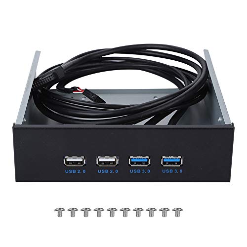 Front Panel: ASHATA 5.25 Inch Multifunction 4 USB Port – Back View
